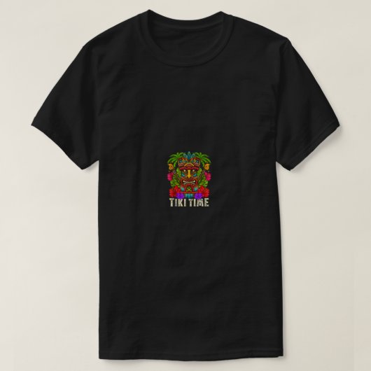 ティキハワイハワイアンアロハフラサーフアイランドパーティー Tシャツ (デザイン正面)