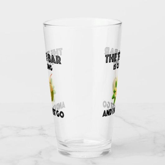 ティキバーが呼び出している私は熱帯行かなければならない タンブラーグラス (右)