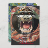 ティキバーのパーティー ラムドリンク 招待状 (正面/裏面)