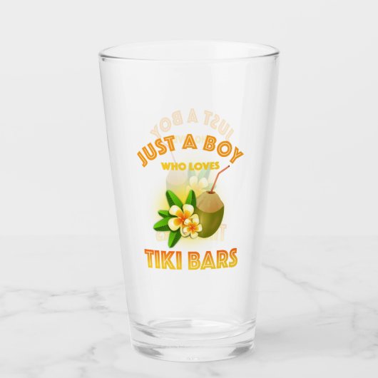 ティキバーを愛する少年 タンブラーグラス (正面)