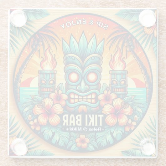 ティキバーガラスコースター ガラスコースター (裏面)