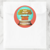 ティキバースノウグローブ夏ビーチオレンジターコイズ ラウンドシール (バッグ)