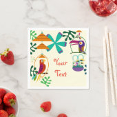 ティキバーズバースデーパーティーヴィンテージルアウ（ハワイ式宴会）カスタム スタンダードカクテルナプキン (インサイチュ)