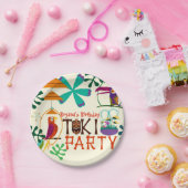 ティキバーズバースデーパーティーヴィンテージルアウ（ハワイ式宴会）プレート ペーパープレート (パーティー)