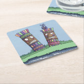 ティキバードプラムスクエア紙コースター スクエアペーパーコースター (アングル)