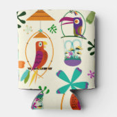 ティキバードモダンヴィンテージレトロトロピカルルアウ（ハワイ式宴会） 缶クーラー (裏面)