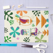 ティキバードモダンヴィンテージレトロトロピカル 薄葉紙 (クラフト)