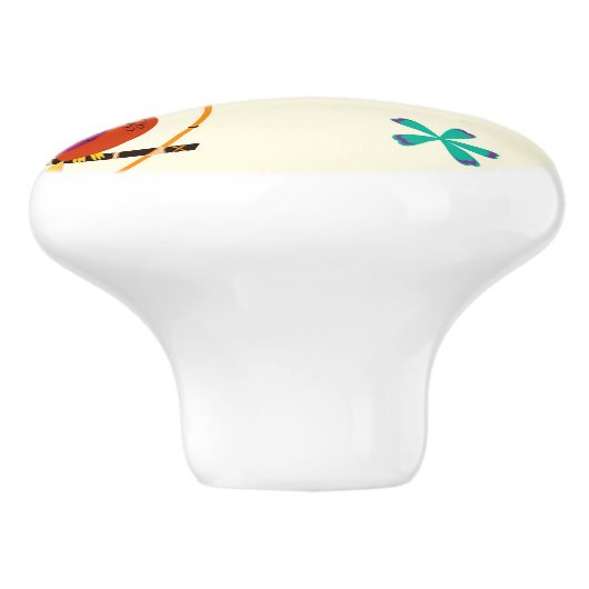 ティキバードヴィンテージレトロアートサマートロピカル セラミックノブ (側面)