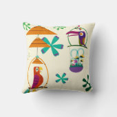 ティキバードヴィンテージレトロアーパーソナライズされたトカスタム クッション (裏面)