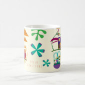 ティキバードヴィンテージレトロアーパーソナライズされたトカスタム コーヒーマグカップ (中央)