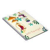 ティキバードヴィンテージレトロアーパーソナライズされたトカスタム ノートブック (右側)