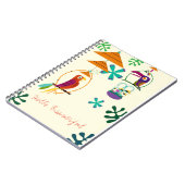 ティキバードヴィンテージレトロアーパーソナライズされたトカスタム ノートブック (左側)