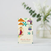 ティキバードヴィンテージレトロアーパーソナライズされたトカスタム 名刺 (スタンド正面)