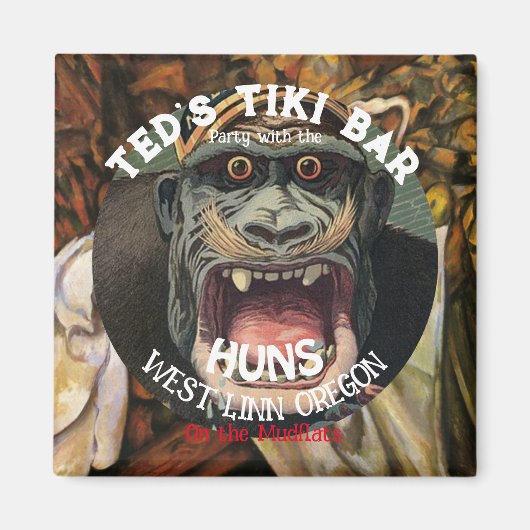 ティキバーパーティーとHUNSのムドフラッツ マグネット (正面)