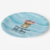 ティキバーモノグラムのパーティーナプキンス ペーパープレート (アングル)