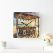 ティキバー1 - スクエア壁時計 (ホーム)