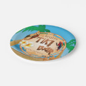 ティキバー- パーソナライズされた ペーパープレート (アングル)