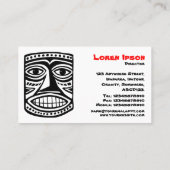 ティキバー – 黒、赤、白 名刺 (裏面)