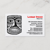 ティキバー – 黒、赤、白 名刺 (裏面)