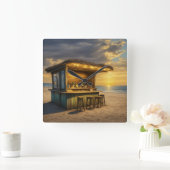 ティキバー- 4 - スクエア壁時計 (ホーム)