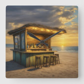 ティキバー- 4 - スクエア壁時計 (正面)