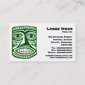 ティキバー- Dkグリーンブラック&ホワイト 名刺 (裏面)