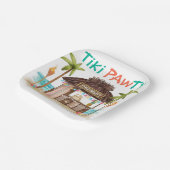 ティキパウティトロピカルビーチドッグパーティー ペーパープレート (傾斜あり)