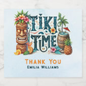 ティキパーソナライズされたパーティーカスタム スパークリングワインラベル (シングルラベル)