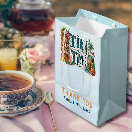 ティキパーソナライズされたパーティーカスタム ミディアムペーパーバッグ