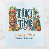 ティキパーソナライズされたパーティーカスタム ワインラベル (シングルラベル)