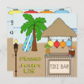 ティキパーティの招待状 招待状 (正面/裏面)