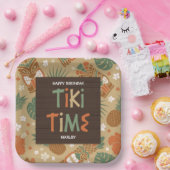 ティキパーティー熱帯ルアウ(ハワイ式宴会)誕生日 ペーパープレート (パーティー)