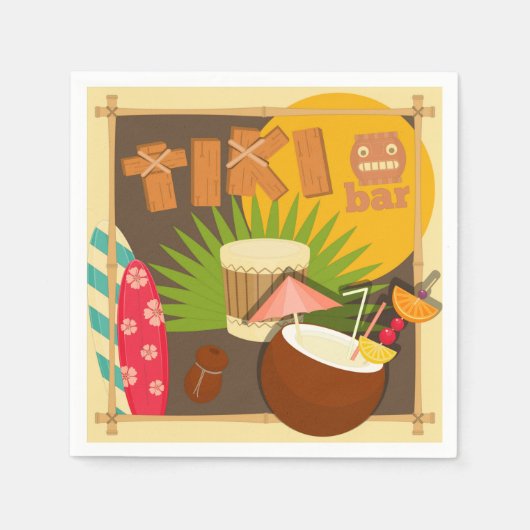 ティキパーティー スタンダードカクテルナプキン (正面)