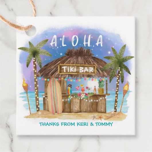 ティキビーチバートロピカルサーフ&シーサンキュー フェイバータグ (正面)