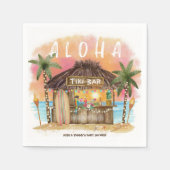 ティキビーチバートロピカルサーフ&シーベビーシャワー スタンダードカクテルナプキン (正面)