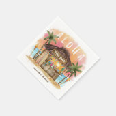 ティキビーチバートロピカルサーフ&シーベビーシャワー スタンダードカクテルナプキン (角)