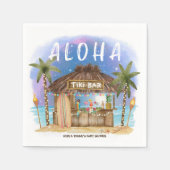 ティキビーチバートロピカルサーフ&シーベビーシャワー スタンダードカクテルナプキン (正面)