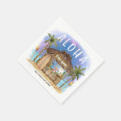 ティキビーチバートロピカルサーフ&シーベビーシャワー スタンダードカクテルナプキン (角)