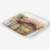 ティキビーチバートロピカルシー誕生日 ペーパープレート (傾斜あり)