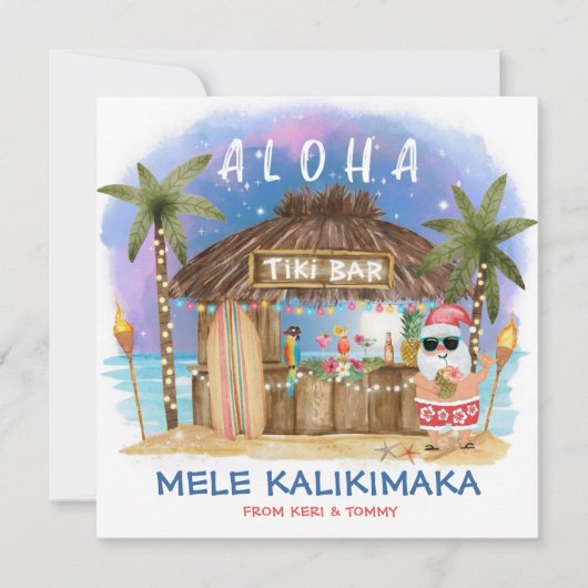 ティキビーチバートロピカルムーンサンタメレカリキマカ シーズンカード (正面)