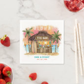 ティキビーチバー |トロピカルサンセットサーフ&シー スタンダードカクテルナプキン (インサイチュ)