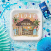 ティキビーチバー トロピカルサーフ&シー ペーパープレート (パーティー)