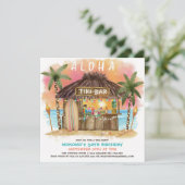 ティキビーチバー |トロピカルシーサンセット誕生日 招待状 (スタンド正面)