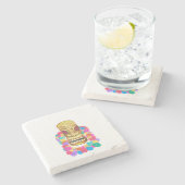 ティキヘッドハワイアンレイ ストーンコースター (横)