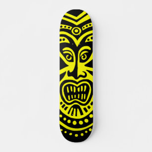 ティキマスクスタイル-黒(黄) スケートボード