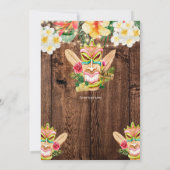 ティキマスクパーティー，アロハ，ルアウ（ハワイ式宴会）誕生日，熱帯地方 招待状 (裏面)