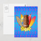 ティキマスク及びサーフボード ポストカード (正面/裏面)