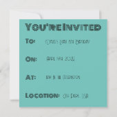 ティキマスク コーンホールセット  招待状 (裏面)