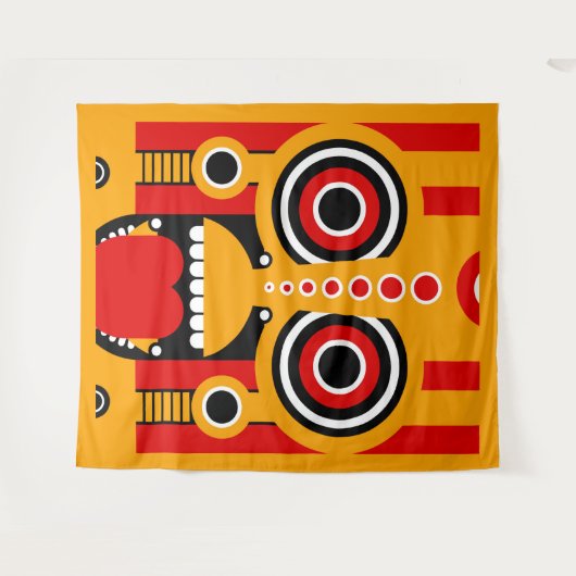 ティキマスク タペストリー (正面(横))