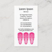 ティキマスク – ネオン赤(白) 名刺 (裏面)